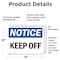 Signmission Keep Off, 14 in W x Rectangle, Vinyl Decal OS-2PACK-NS-D-1014-L-13831 - alternate 6
